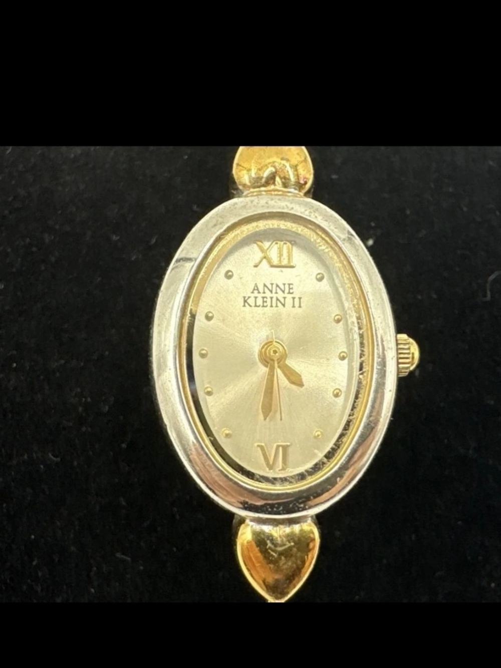 Anne Klein Gold Two-Tone Oval Women's Watch